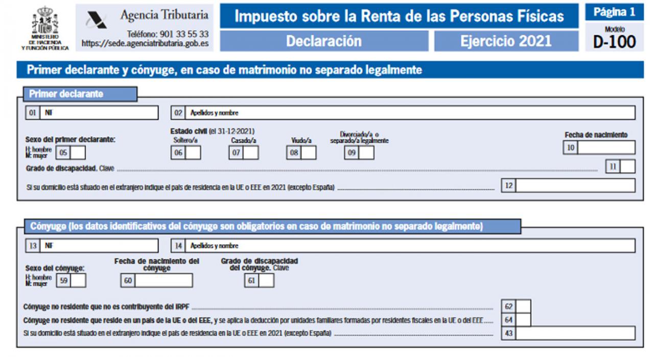 Modelos declaración IRPF e IP 2021