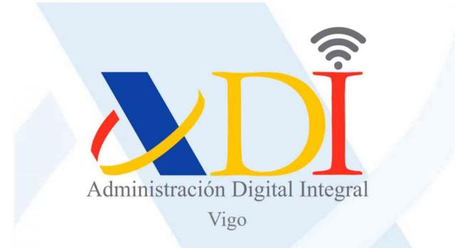 ADI irpf. Logotipo de la Administración Digital Integral de Vigo