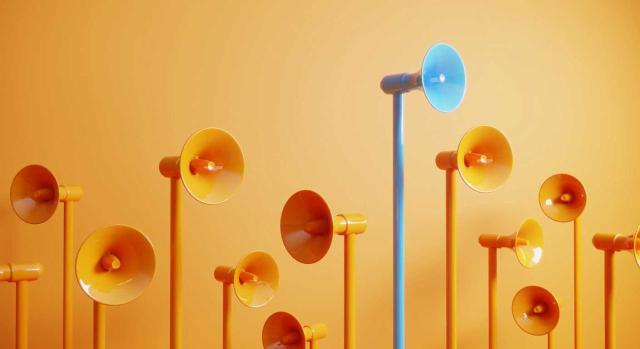 Selección de doctrina tributaria. Febrero 2026 (1.ª quincena) Selección de doctrina administrativa. Febrero 2026 (1.ª quincena). Imagen de muchos altavoces amarillos y uno azul