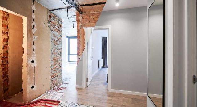 El TS reitera su doctrina sobre la necesaria visita interior del inmueble a valorar por el perito para cumplir con la exigencia del principio de capacidad económica del contribuyente de manera justa y real. Imagen de un apartamento con suelo radiente antes y después de la reforma