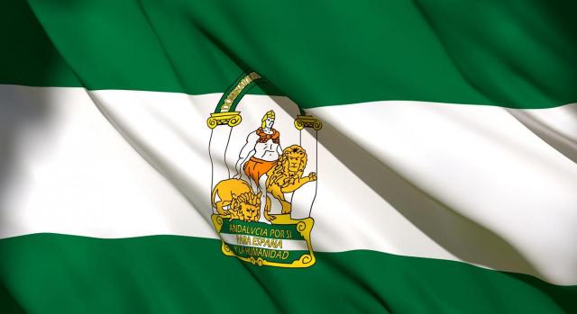 Presupuestos de Andalucía para 2021. Imagen de la bandera de Andalucía