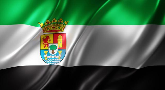Extremadura aprueba finalmente sus medidas fiscales para 2025, teniendo como núcleo central la vivienda. Imagen de la bandera de Extremadura