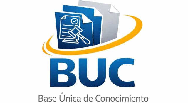 Creación de la Base Única de Conocimiento (BUC), siendo uno de sus objetivos aunar las resoluciones de los TEAs, las consultas tributarias de la DGT y el programa INFORMA de la AEAT. Imagen del logo de BUC, base única de reconocimiento