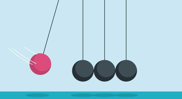 El TS reitera su doctrina del doble tiro y afirma que no es admisible conceder a la Administración una oportunidad indefinida de repetir actos administrativos de gravamen hasta que, al fin, acierte, en perjuicio de los ciudadanos. Imagen de las bolas de Newton