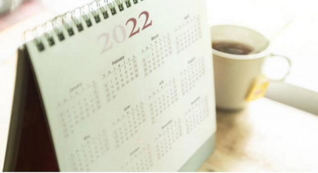 Publicado para 2022 el calendario de días inhábiles en el ámbito de la Administración General del Estado. Imagen de un calendario 2022