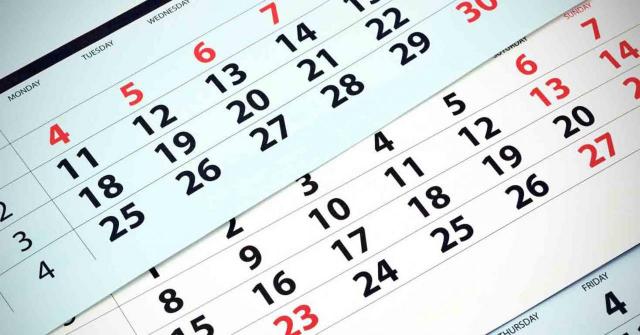 Administración General del Estado: calendario de días inhábiles 2021. Imagen de un calendario