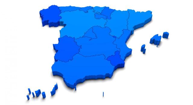 Suspensión de plazos en el ámbito de las Comunidades Autónomas.  Imagen de mapa de España