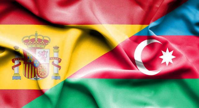 Convenio España Azerbaiyán. Imagen de las banderas de España y Azerbaiyán