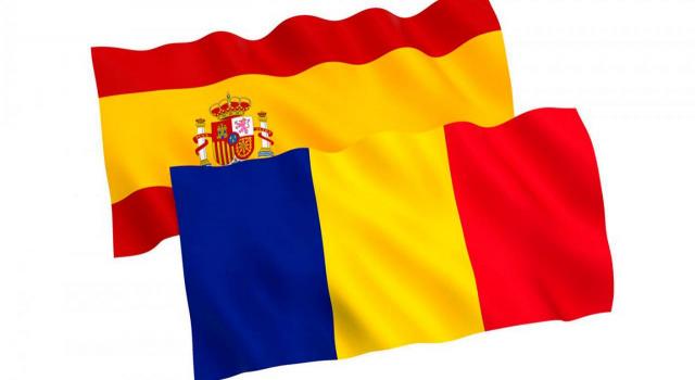 Convenio entre España y Rumanía. Banderas de España y Rumanía