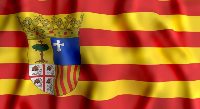 Coronavirus medidas aragon. Imagen de la bandera de Aragón