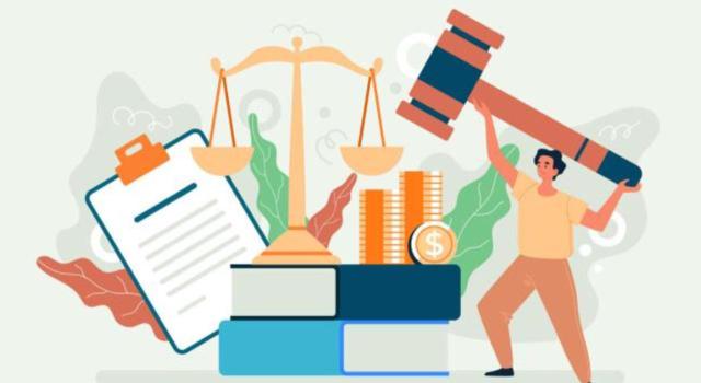 La claridad de la norma tributaria de aplicación impide al contribuyente servirse de la cláusula de exoneración, pero es necesario un juicio autónomo de la Administración que revele la culpabilidad del sujeto infractor. Imagen de un dibujo de un hombre con un mazo machacando libros y balanza