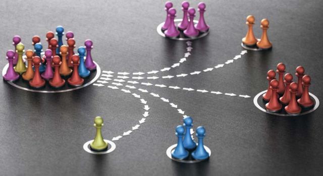 Viabilidad de la escisión total o parcial a efectos de acogerse al régimen de neutralidad fiscal previsto en el IS Viabilidad de la escisión total o parcial a efectos de acogerse al régimen de neutralidad fiscal previsto en el IS. Imagen de unas fichas de colores separandose por su color