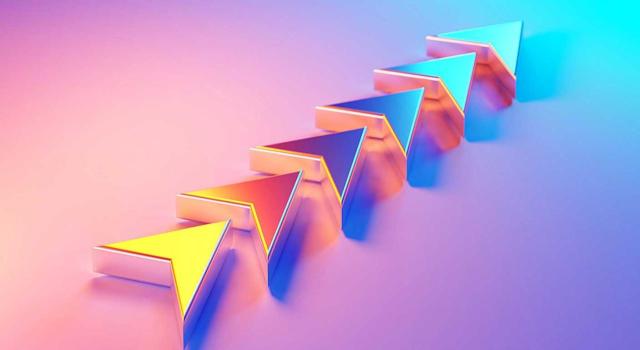 Selección de doctrina administrativa. Enero 2026 (1.ª quincena). Imagen de unas flechas ascendentes de colorines