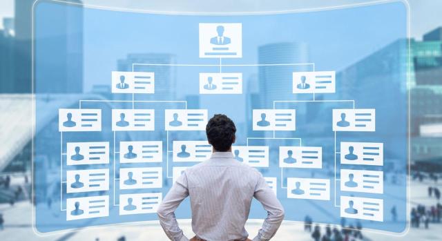 Responsabilidad solidaria de la empresa administradora por participar en la ocultación o transmisión de bienes o derechos del obligado principal Responsabilidad solidaria por participar en la ocultación o transmisión de bienes o derechos del obligado principal cuando la derivada sea una empresa administradora de otra que realiza la operación. Imagen de un hombre de espaldas mientras mira un gráfico