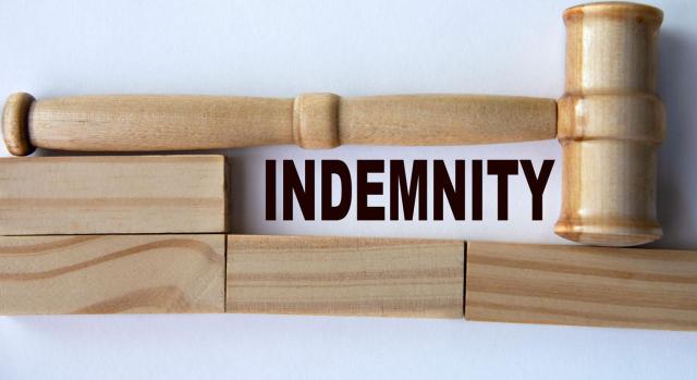 Responsabilidad patrimonial del Estado, ¿el importe del IVA debe considerarse daño efectivo indemnizable?  Responsabilidad patrimonial del Estado, ¿el importe del IVA debe considerarse daño efectivo indemnizable? Bloques de diferentes figuras geométricas de madera con la palabra "Indemnyty" escrita
