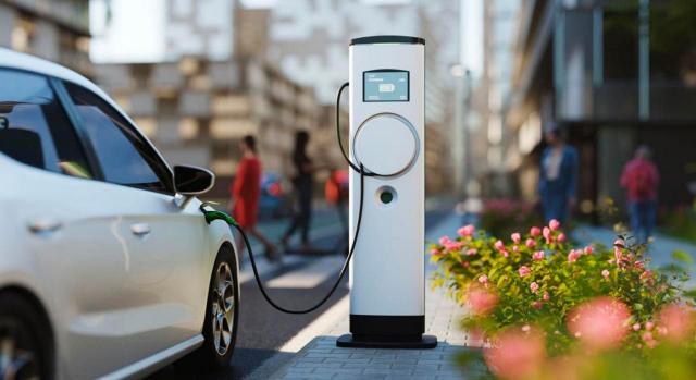 Prórroga de medidas frente a los efectos de las guerras de Ucrania y Oriente Próximo. Imagen de estación de carga de combustible y coche aparcado al lado