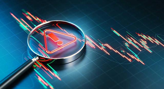 Directrices generales del Plan Anual de Control Tributario 2026. Imagen de una lupa mirando un gráfico y con el logo de peligro