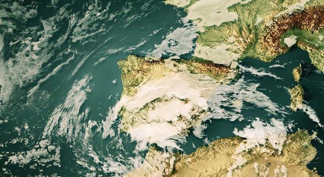 RDL 5/2026: Medidas fiscales extraordinarias por daños ocasionados derivados de fenómenos meteorológicos adversos. Imagen del mapa meteorologico de España lleno de borrascas