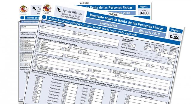 Modelos renta patrimonio. Fotografía Modelo D-100 en papel