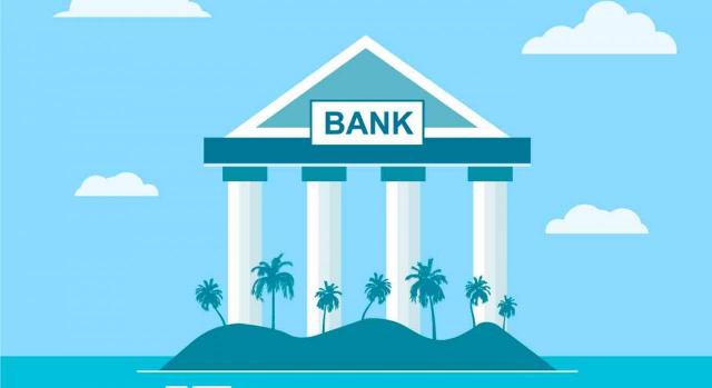 Lista ue anguila dominica seychelles Lista ue anguila dominica seychelles. Dibujo de un Banco sobre una isla con unas palmeras