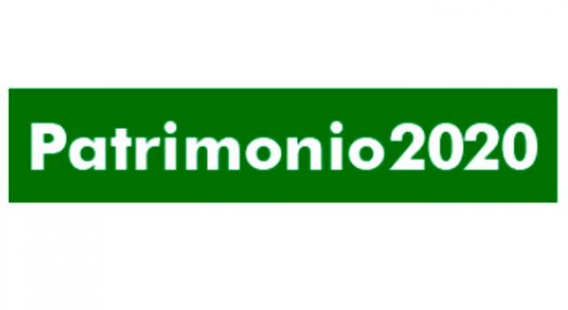 Inicio Campaña Patrimonio 2020. Patrimonio 2020 sobre un fondo verde