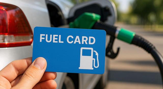 Tarjeta de combustible concedida por la empresa: lo no consumido no es retribución en especie Tarjeta de combustible concedida por la empresa: lo no consumido no es retribución en especie. Imagen de una tarjeta de combustible mientras se hecha gasolina