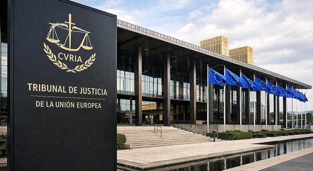 La Comisión Europea decide llevar a España ante el Tribunal de Justicia de la Unión Europea por no haber transpuesto las normas relativas al IVA al Derecho nacional. Imagen de la fachada del Tribunal de Justicia de la Unión Europea